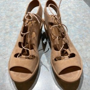 Clarks suede lace up sandals ( sz 10)